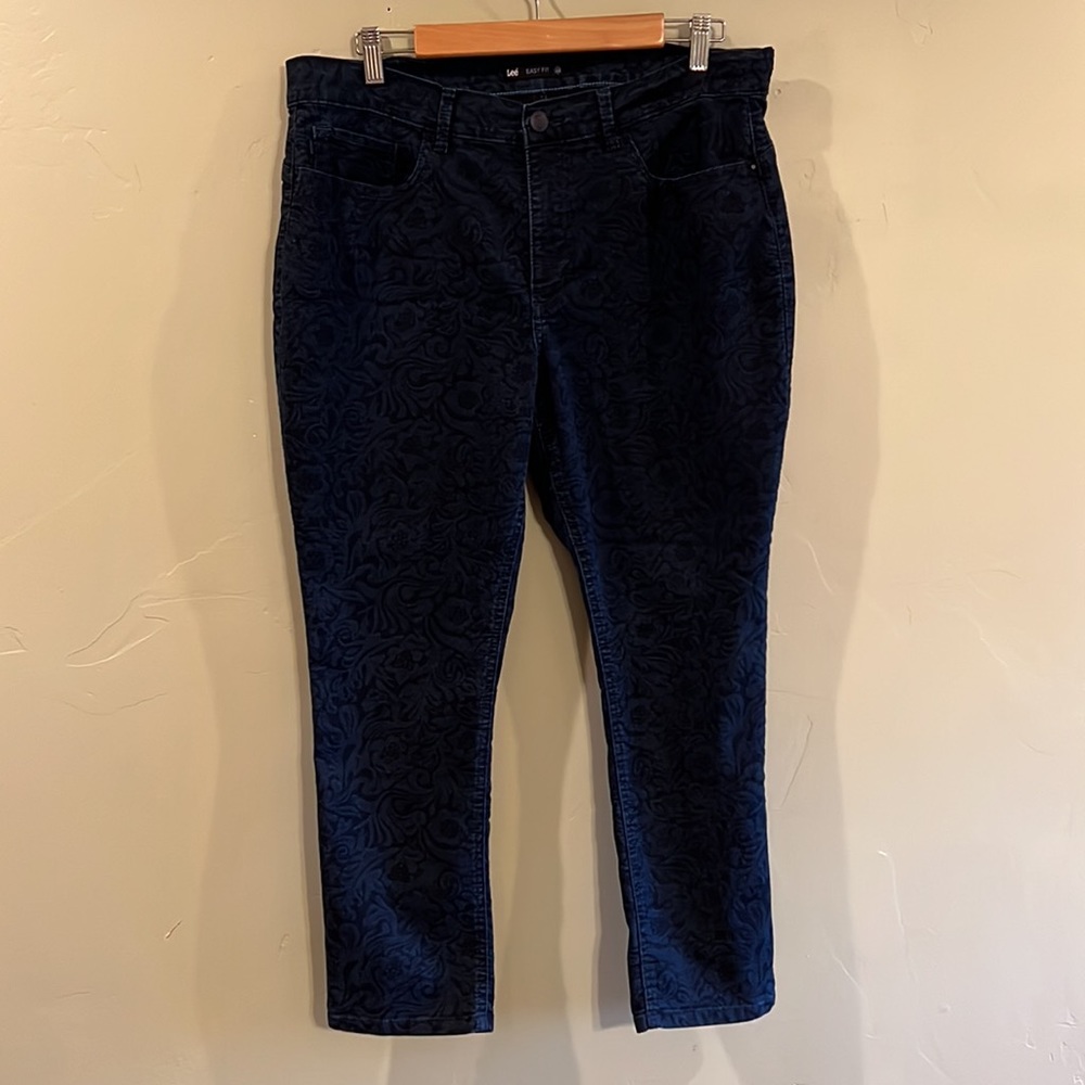 Lee Easy Fit Paisley Dark Blue Jeans 16 Petite